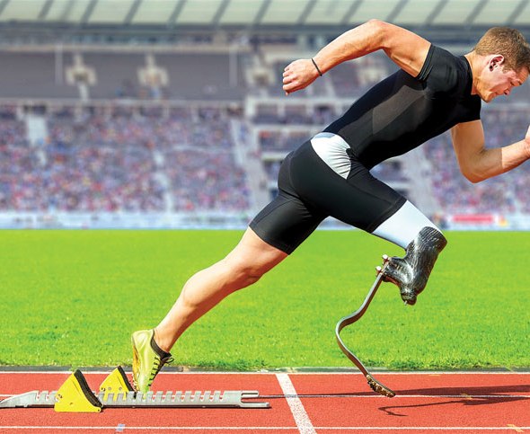sprinter z protezą kończyny dolnej